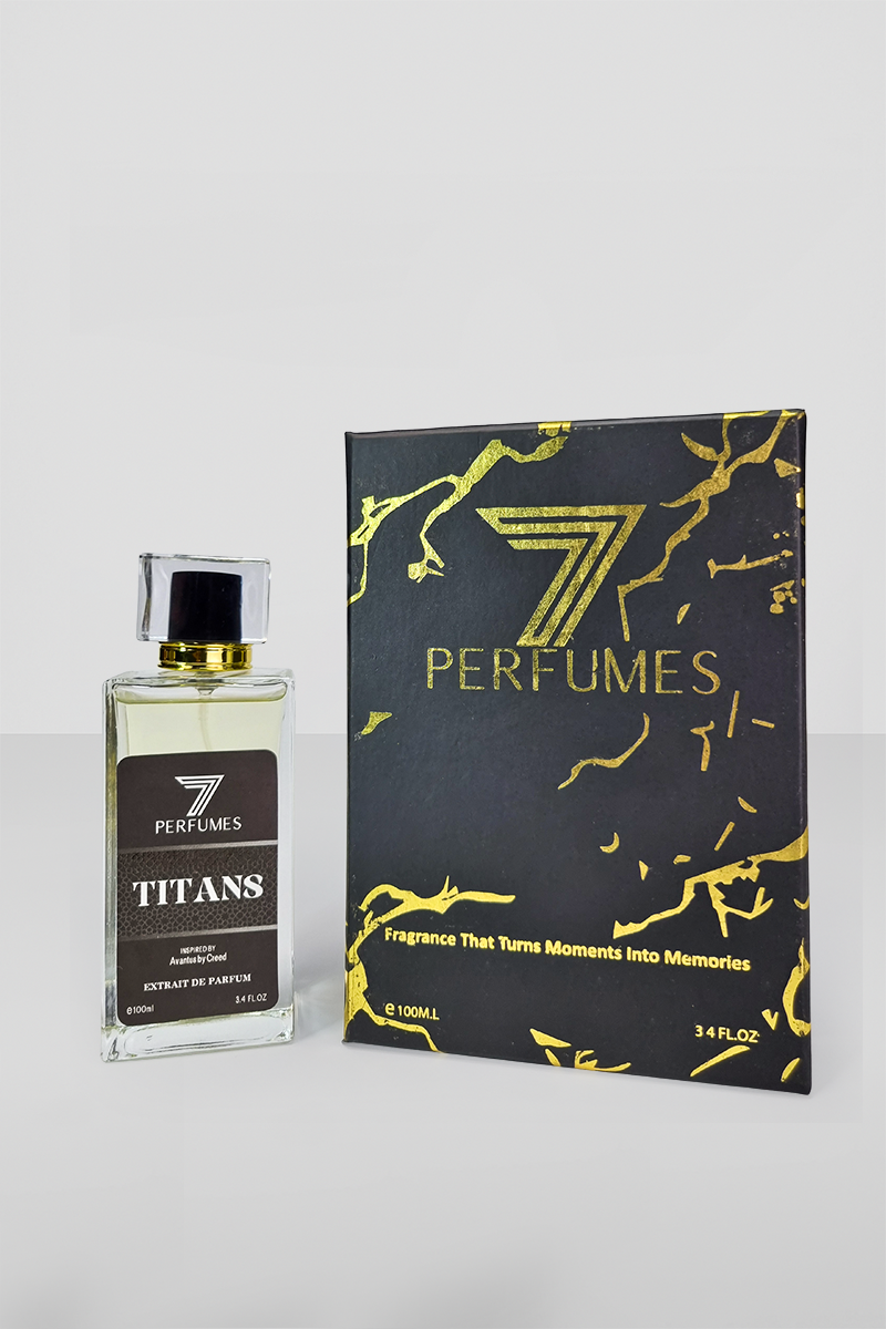 7 Perfumes Titans – The luxurious 100ml bottle captures the essence of masculinity, offering a rich, long-lasting fragrance.